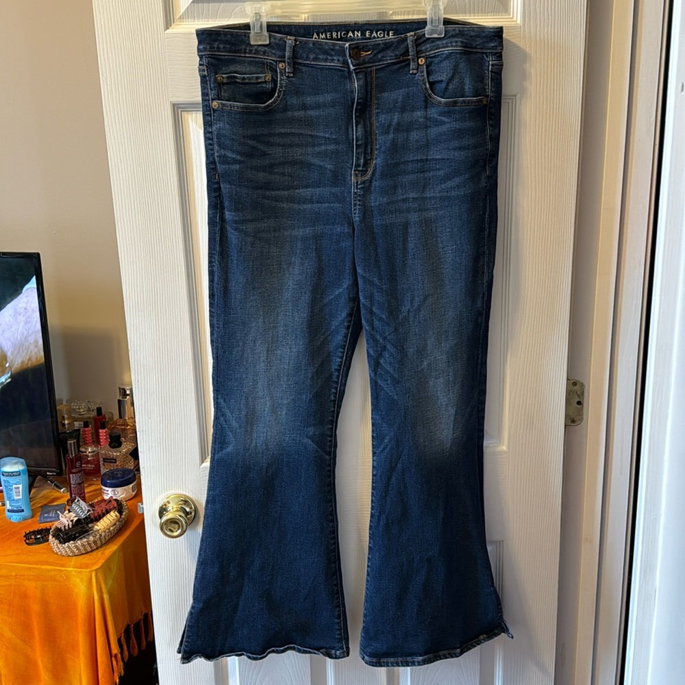 AE super hi-rise Split Flare Jeans